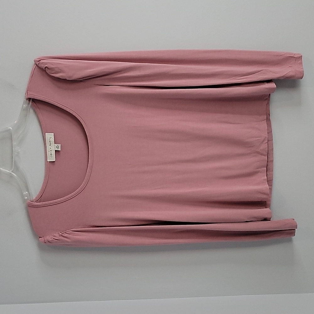 Jack + Avery Mauve Pink Puff Sleeve Blouse 5